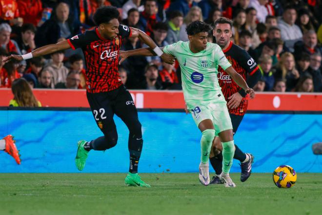 Lamine Yamal, durante el Mallorca-Barcelona (foto: EFE).