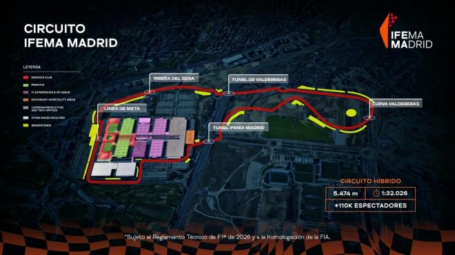 Así será el GP de Madrid de F1 2026 (IFEMA Madrid)