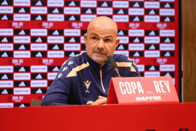 Paco López, en su rueda de prensa (Foto: Cádiz CF).