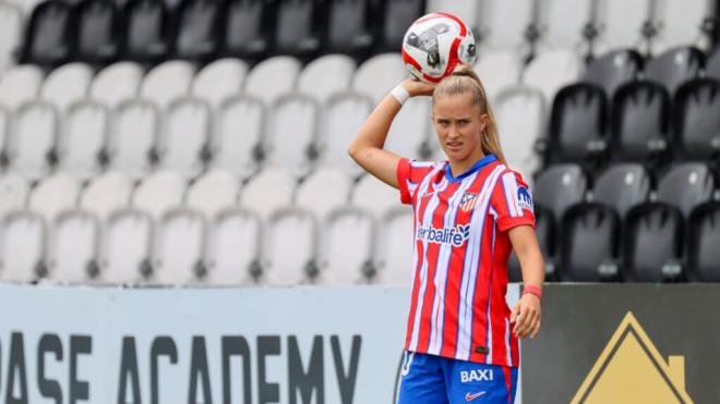 Andrea Medina en un partido con el Atlético de Madrid (Cordon Press)