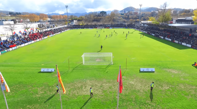 El Estadi Municipal de Olot.