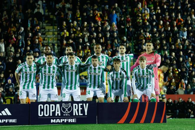 Imagen del once inicial del Betis.