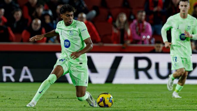 Lamine Yamal durante el partido ante en Mallorca (Fuente: Cordon Press)