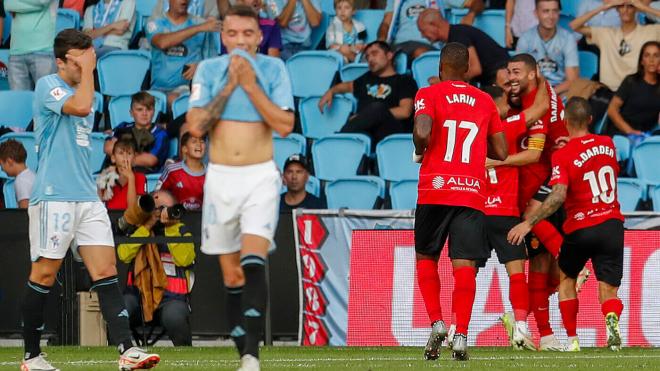 Aspas se lamenta del gol del Mallorca en Balaídos (Foto: EFE).