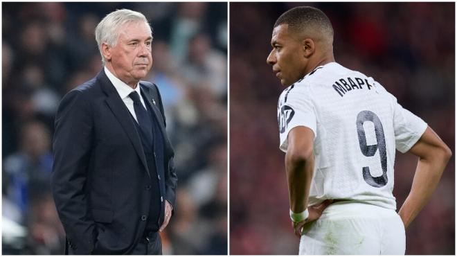 Carlo Ancelotti y Kylian Mbappé (Cordon Press / Europa Presss)