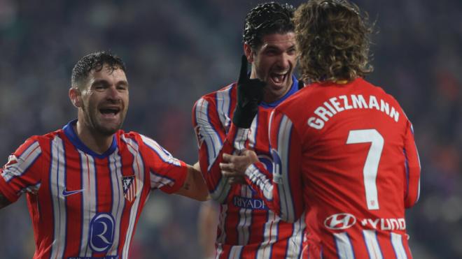 El Atlético celebrando un gol contra el Valladolid (Cordon Press)