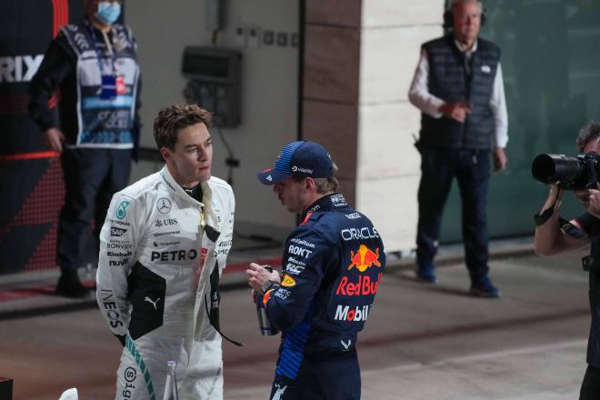 George Russell y Max Verstappen (Foto: Cordon Press).