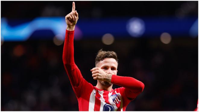 Saúl celebrando un gol con el Atlético de Madrid. (Fuente: Europa Press)