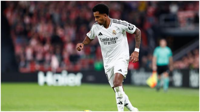 Rodrygo durante el partido frente al Athletic Club de Bilbao. (Fuente: Europa Press)