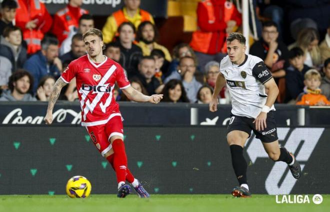 Germán Valera, ante el Rayo Vallecano (Foto: LALIGA).