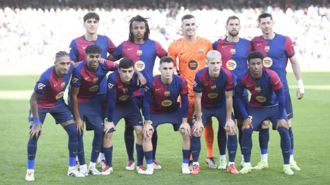 El once del Barça ante el Betis (Foto: Kiko Hurtado)