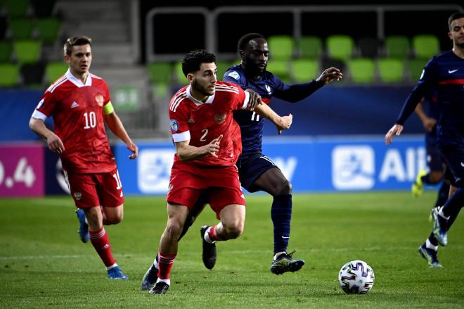 Tiknizyan, con Rusia sub 21 (Foto: Cordon Press).