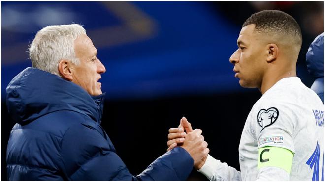 Kylian Mbappé y Didier Deschamps. (Fuente: Europa Press)