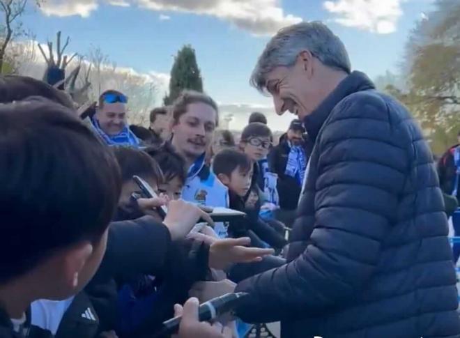 Imanol Alguacil, a la salida de Butarque.