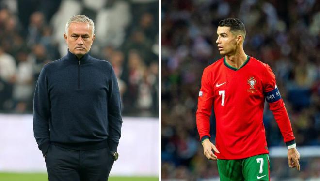 José Mourinho y Cristiano Ronaldo.