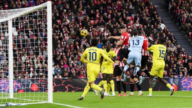 Gol de Aitor Paredes ante el Villarreal en San Mamés (Foto: Athletic Club).