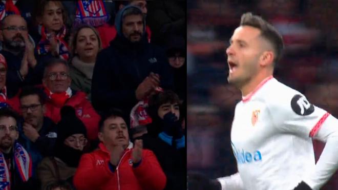 Imagen de la salida de Saúl Ñíguez al campo.