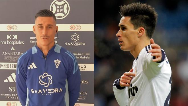 José Callejón con el Marbella y su etapa con el Real Madrid (Montaje: RFEF y Cordon Press)