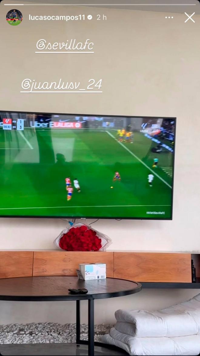 La imagen compartida por Lucas Ocampos.