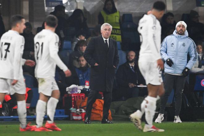 Carlo Ancelotti durante el partido ante el Atalanta (Cordon Press)