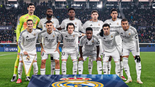 Jugadores del Real Madrid frente a la Atalanta (X Real Madrid)