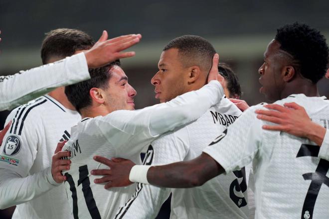 Mbappé celebrando su gol ante el Atalanta (Cordon Press)