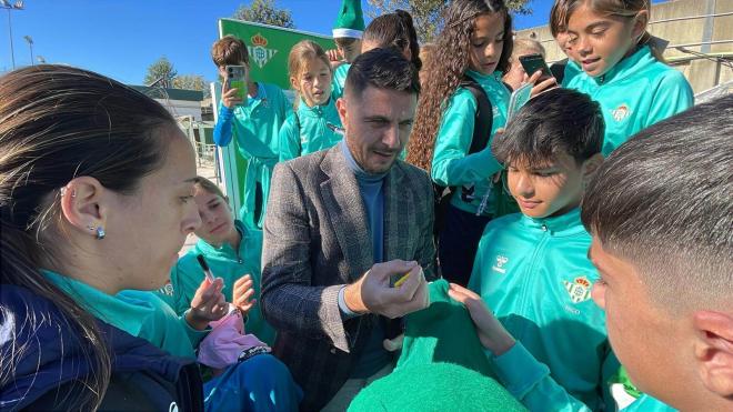 Joaquín Sánchez, durante la jornada de convivencia navideña (Foto: Kiko Hurtado).