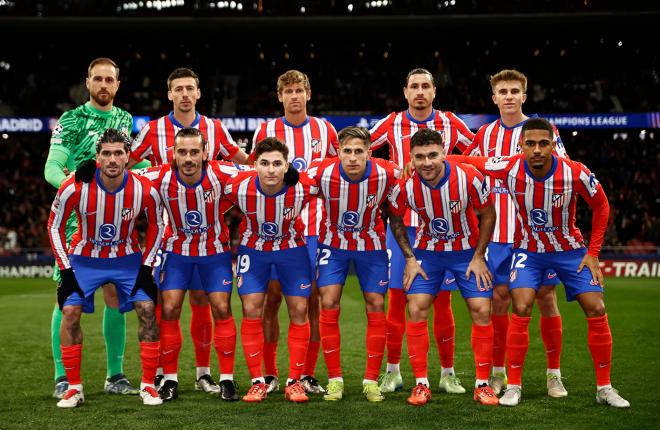 Once del Atlético de Madrid frente al Slovan en la Champions League (foto: Atlético twitter).