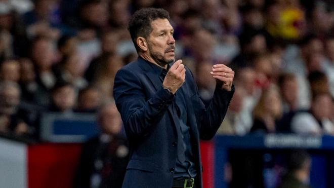 Diego Pablo Simeone durante un partido del Atlético de Madrid (Fuente: Cordon Press)