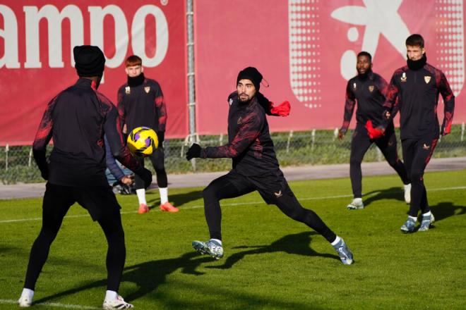 Suso, en el entrenamiento de este miércoles (Foto: SFC).