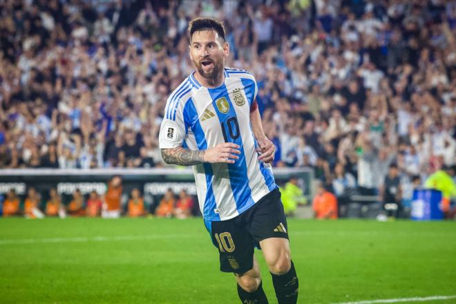 Leo Messi, en un partido con la Selección Argentina (Foto: Cordon Press).