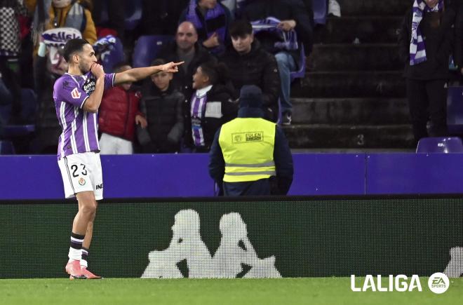 Anuar celebra su gol al Valencia (Foto: LALIGA).