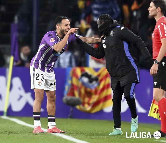 Anuar celebra su gol al Valencia (Foto: LALIGA).