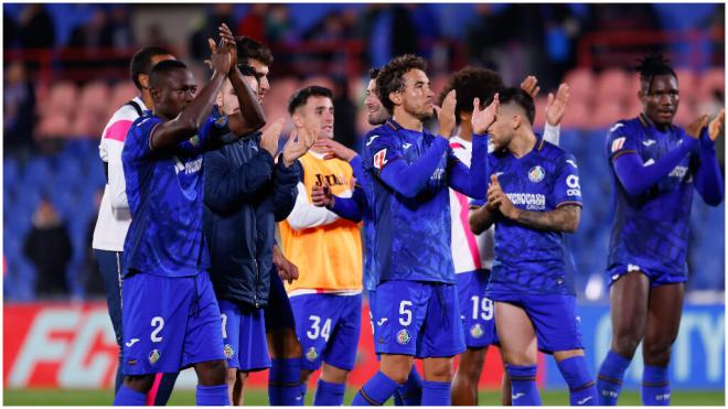 El Getafe FC en su último partido en el Coliseum. (Fuente: Europa Press)