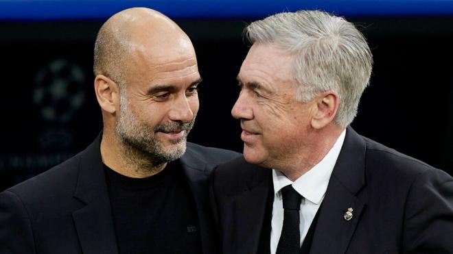 Pep Guardiola y Carlo Ancelotti en la Champions League (Cordon Press)