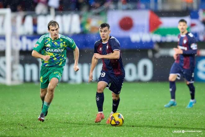 Francho Serrano, en el Éibar-Real Zaragoza (Foto: LaLiga).