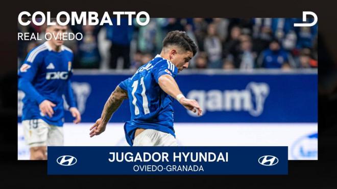 Colombatto, Jugador Hyundai del Real Oviedo-Granada.