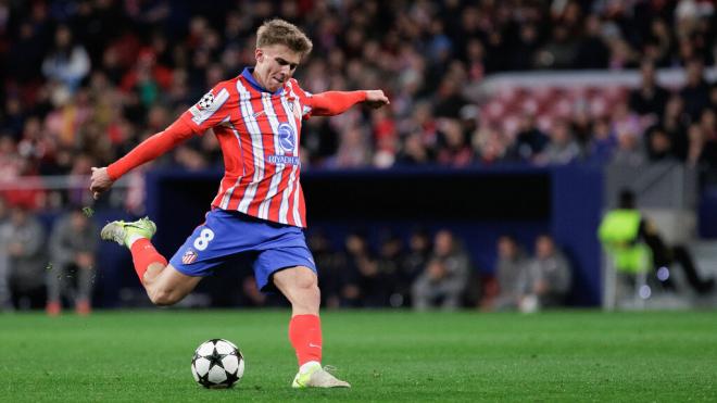 Pablo Barrios, en un partido con el Atlético de Madrid (Cordon Press)