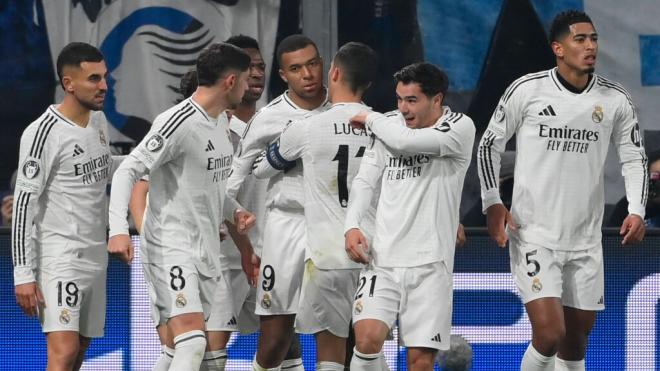 El Real Madrid celebra un gol en la Champions League (Cordon Press)