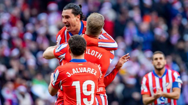 El Atlético de Madrid celebra un gol de Sorloth (Cordon Press)