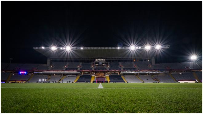 El Estadio Olímpico de Montjuic se prepara para la visita del leganés. (Fuente: @FCBarcelona_es)