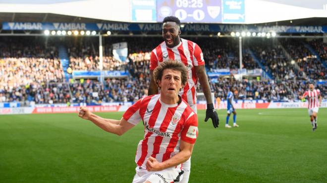 Gol de Unai Gómez en el Derbi ante el Deportivo Alavés disputado en Mendizorrotza (Foto: Athletic Club).