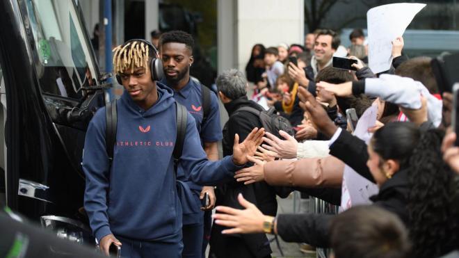 Nico e Iñaki Williams, listos para jugar en Mendizorrotza (Foto: Athletic Club).