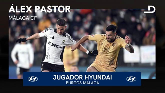 Álex Pastor, el mejor jugador del Burgos - Málaga.