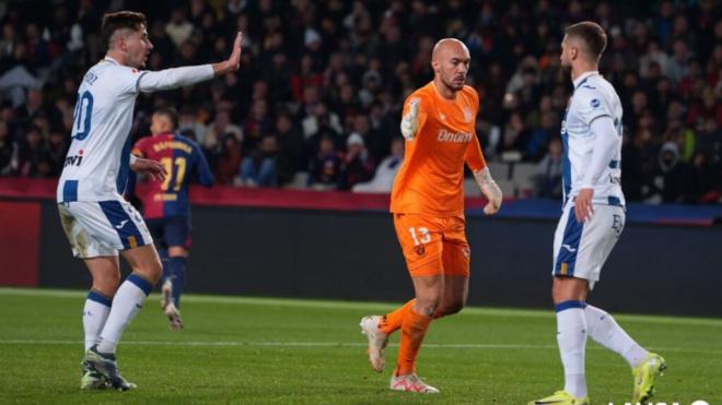 Marko Dmitrovic, durante el Barcelona-Leganés (foto: LALIGA)