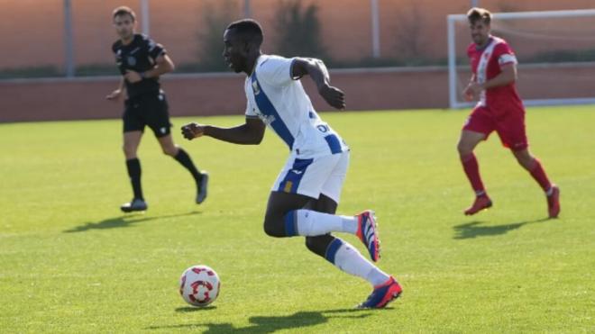 Lamini Fati durante un partido con el Leganés (Fuente: @laamiinii.10)