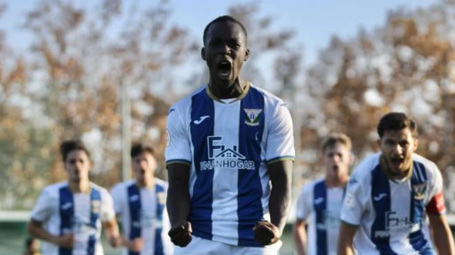 Lamini Fati durante un partido del Leganés B (Fuente: @laamiinii.10)