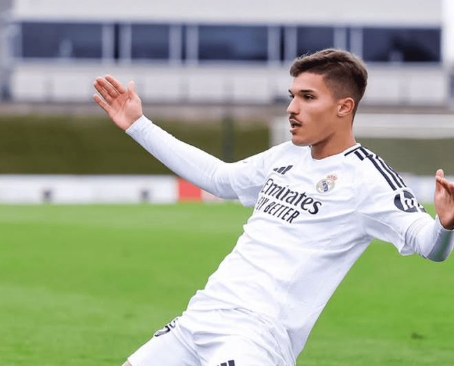 Yusi celebra un gol con el Castilla (Foto: Instagram Yusi)