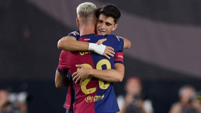 Dani Olmo y Pau Víctor, en un partido con el FC Barcelona (Foto: Cordon Press)