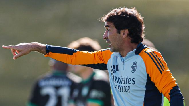 Raúl González, durante un partido del Real Madrid Castilla (Fuente: Real Madrid)